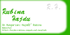 rubina hajdu business card